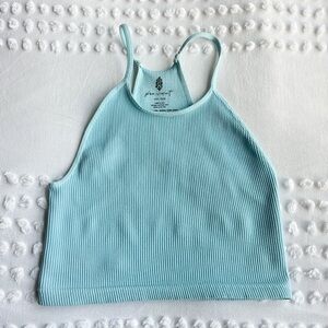 Free People Movement Light Blue Ribbed Tank • Size XS/S